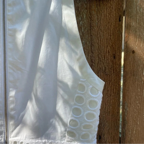 Banana Republic Women’s White Circle Pattern Sheath Pencil Dress Size 8 - Picture 4 of 17